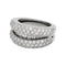 Bague 47 Bague pavage or blanc et diamants. 58 Facettes 29943