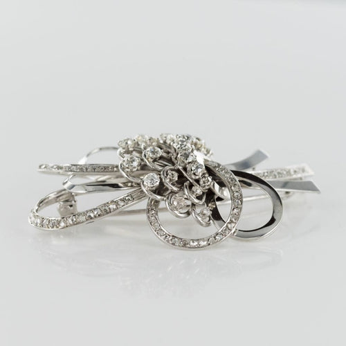Broche Broche Pendentif diamants gerbe de fleurs 58 Facettes 16-147