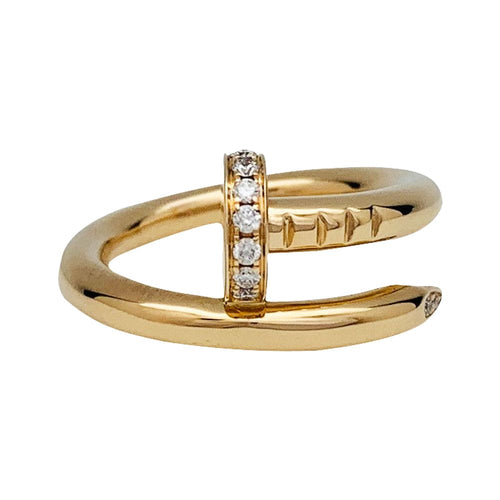 Bague 49 Bague Cartier "Juste un Clou" en or jaune et diamants. 58 Facettes 29970