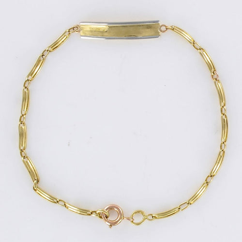 Bracelet Gourmette ancienne bébé or 58 Facettes CV11BR
