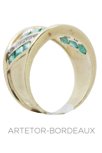 Bague 56 Bague jonc émeraudes 58 Facettes 28831