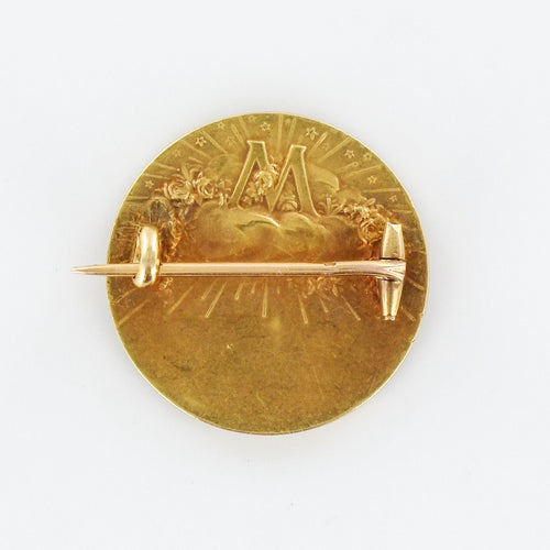 Broche Broche ancienne Vierge auréolée de diamants 58 Facettes 20-119