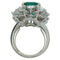 Bague 51 Bague en or blanc et jaune émeraude et diamants. 58 Facettes 25405