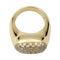 Bague 54 Bague en or jaune, pavage de diamants. 58 Facettes 28544