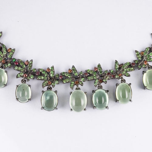 Collier Collier préhnites saphirs oranges et grenats verts 58 Facettes 14-328-8438052