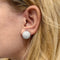 Boucles d'oreilles Boucles d'oreilles demi-sphères en or blanc et diamants. 58 Facettes 29942