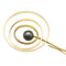 Boucles d'oreilles Boucles d'oreilles pendantes "Galaxie" en or jaune et perles. 58 Facettes 30551