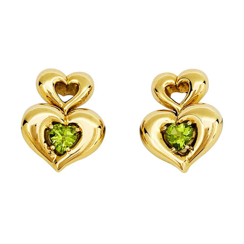 Boucles d'oreilles Boucles d'oreilles Van Cleef & Arpels, "Coeur", en or jaune et péridots. 58 Facettes 30112
