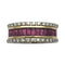 Bague 55 Alliance tour complet, deux ors, rubis calibrés et diamants. 58 Facettes 28488
