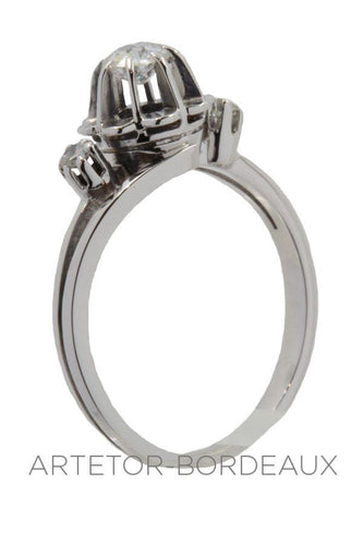 Bague 53 Bague diamants style solitaire 58 Facettes 30841