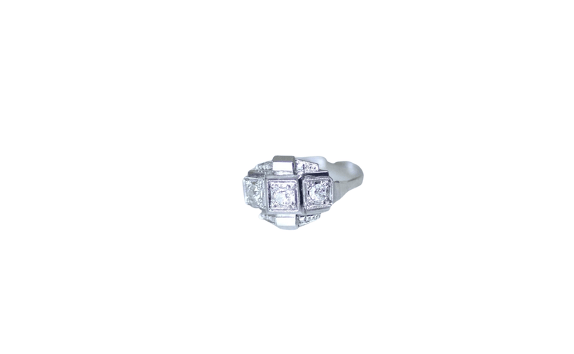 Bague Bague Art Déco diamants 58 Facettes