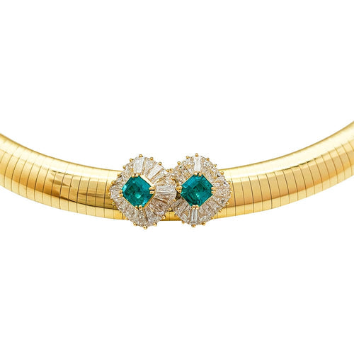 Collier Collier Mauboussin en or jaune, diamants et émeraudes. 58 Facettes 30543