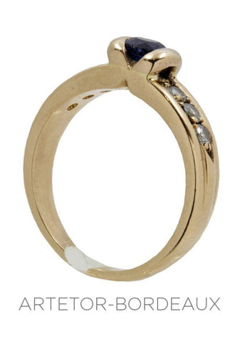 Bague 52 Bague spinelle et diamants 58 Facettes 32411