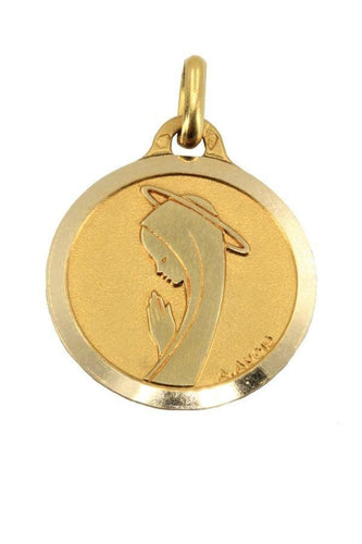 Pendentif Médaille Vierge signée Augis 58 Facettes 33261