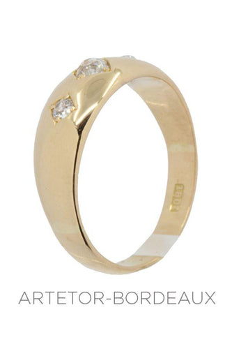 Bague 58 Jonc diamants 58 Facettes 35221