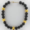 Collier Collier perles facettées en ébène et feuilles d'or 58 Facettes EBEC2