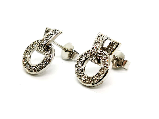 Boucles d'oreilles Guy Laroche Boucles d'oreilles Or blanc Diamant 58 Facettes 1167336CN