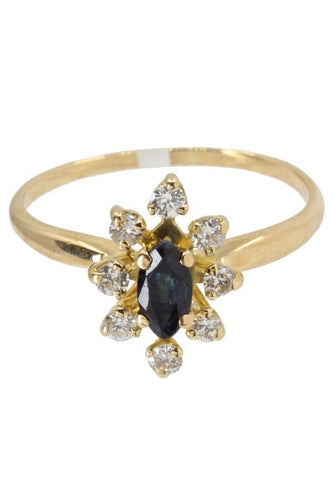 Bague Bague saphir entourage diamants 58 Facettes 37261