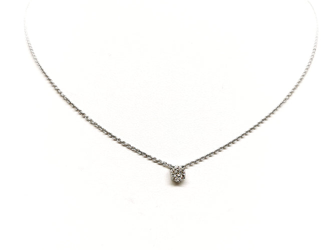 Collier Collier Chaîne + pendentif Or blanc Diamant 58 Facettes 1139156CN