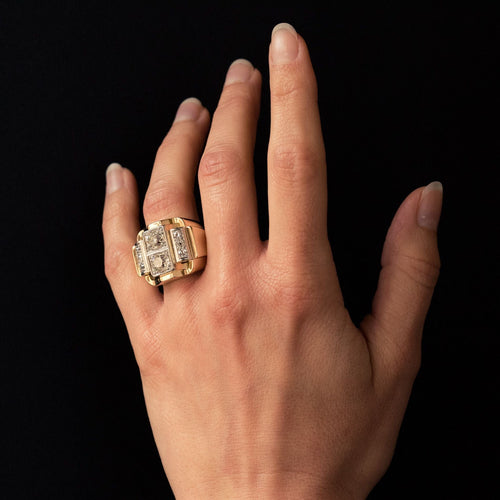 Bague 56 Bague tank diamants 58 Facettes 19-587-59