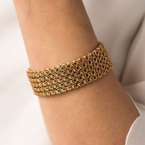 Bracelet Bracelet ancien maille tressée ajourée 58 Facettes 19-232