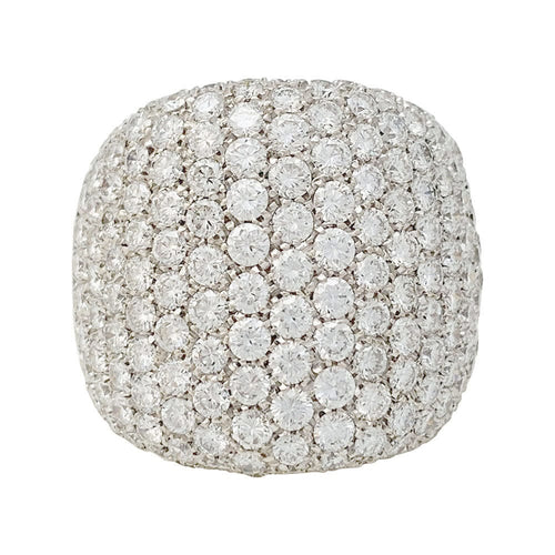 Bague 57 Bague en or jaune pavée diamants. 58 Facettes 30181