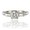 Bague 54 Solitaire diamant et diamants baguette 58 Facettes 16-060-54