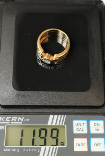 Bague Bague trois Ors sertie d'un diamant 58 Facettes 355