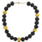 Collier Collier perles facettées en ébène et feuilles d'or 58 Facettes EBEC2