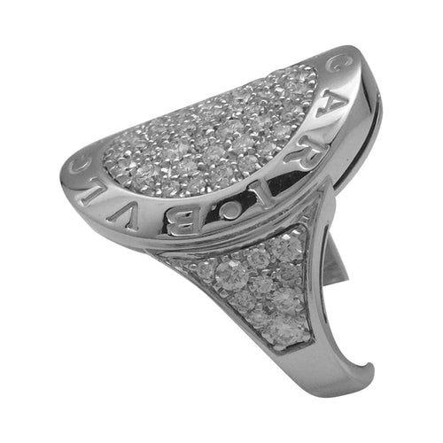 Bague 53 Bague en or blanc Bulgari modèle "Bulgari Bulgari", diamants. 58 Facettes 27759