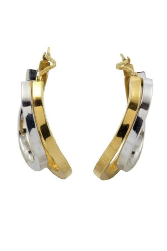 Boucles d'oreilles Créoles modernes 58 Facettes 14381