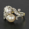 Bague 54 Bague ancienne diamants et perle fine toi et moi 58 Facettes 18-049-54