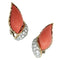 Boucles d'oreilles Boucles d'oreilles M.Gérard en or jaune, platine, corail et diamants. 58 Facettes 28331