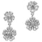 Boucles d'oreilles Paire de boucles d'oreilles pendantes motif fleurs en or blanc, diamants. 58 Facettes 27679