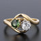Bague 50 Bague toi et moi saphir vert diamant 58 Facettes 20-403-48