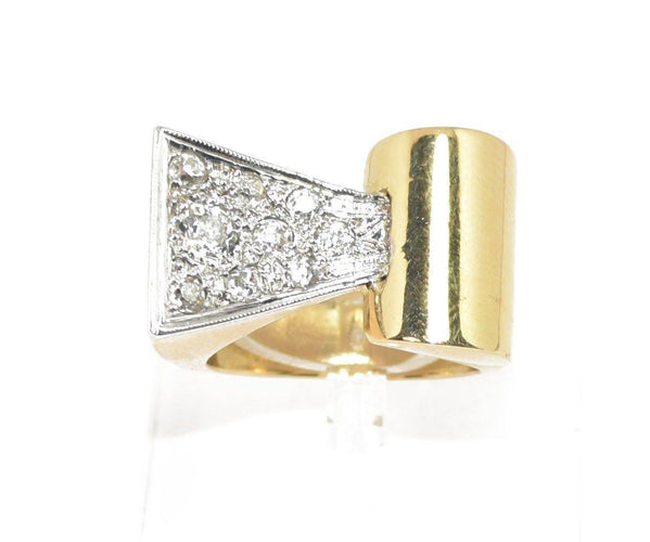 Bague Bague Tank platine et diamant 1950 58 Facettes 0