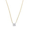 Collier Collier solitaire sur chaîne, 0.41ct, or jaune et blanc. 58 Facettes 30170