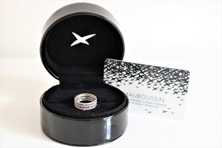Bague 54 Mauboussin Bague "Le Premier Jour" Trois rangs de diamants 58 Facettes 347