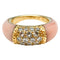 Bague 46 Bague Van Cleef et Arpels "Philippine" en or jaune, corail rose et diamants. 58 Facettes 25908-1