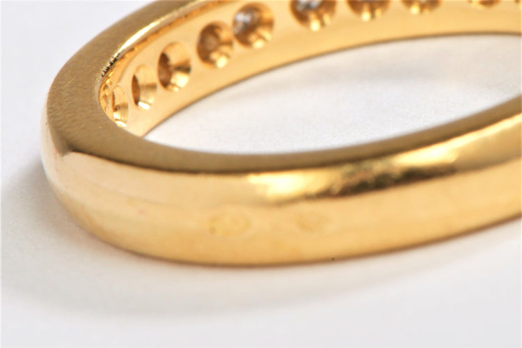 Bague 53 Bague Alliance Or jaune Diamant 58 Facettes 05220CD