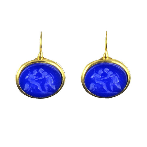 Boucles d'oreilles Boucles d'oreilles Camées bleus 58 Facettes SO013-7911935