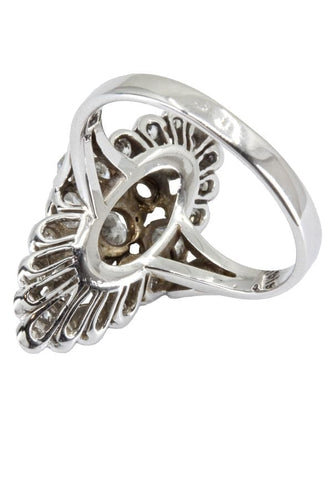 Bague Marquise ancienne diamants 58 Facettes 037371