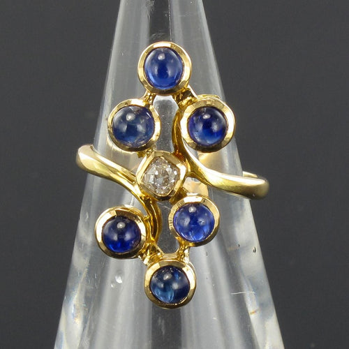 Bague 50 Bague diamant saphirs moderniste 58 Facettes 17-081B-50