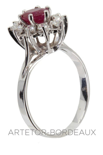 Bague 57 Bague marguerite rubis 58 Facettes 33961