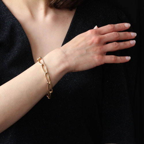 Bracelet Bracelet en or rose maille figaro torsadée 58 Facettes 21-166