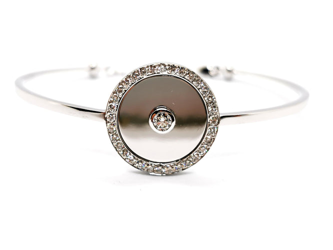 Bracelet Bracelet Jonc Or blanc Diamant 58 Facettes 1126003CN