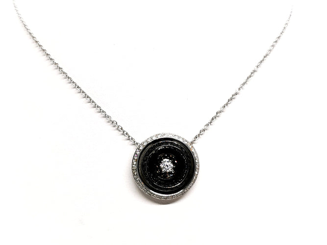 Collier Collier Or blanc Diamant 58 Facettes 1089443CN