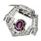 Broche Broche Cartier Art Déco en platine diamants et rubis étoilé. 58 Facettes 30488