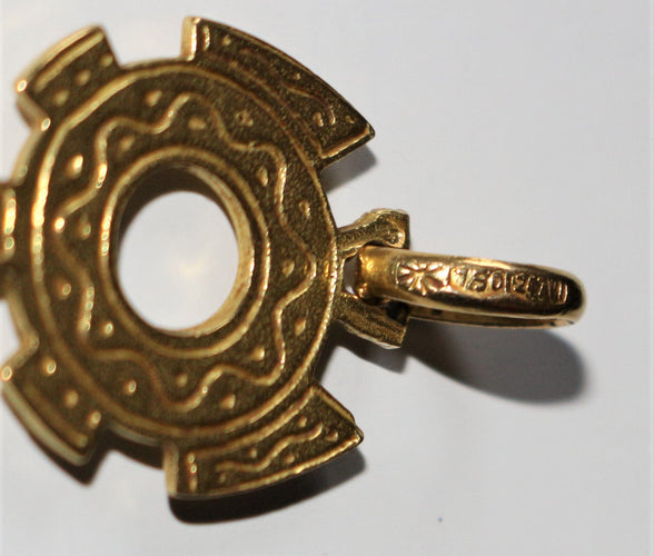 Pendentif Croix d'Agadez en or JAUNE 58 Facettes 368