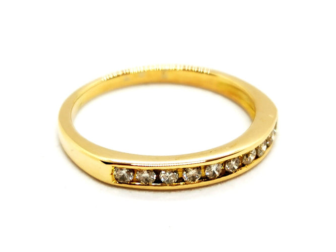 Bague 48 Bague Demie alliance Or jaune Diamant 58 Facettes 1186427CN